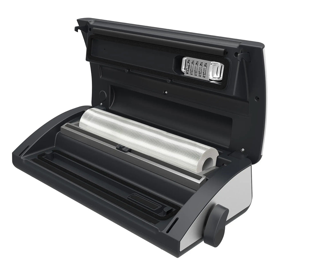 Scelleuse sous vide ouverte.