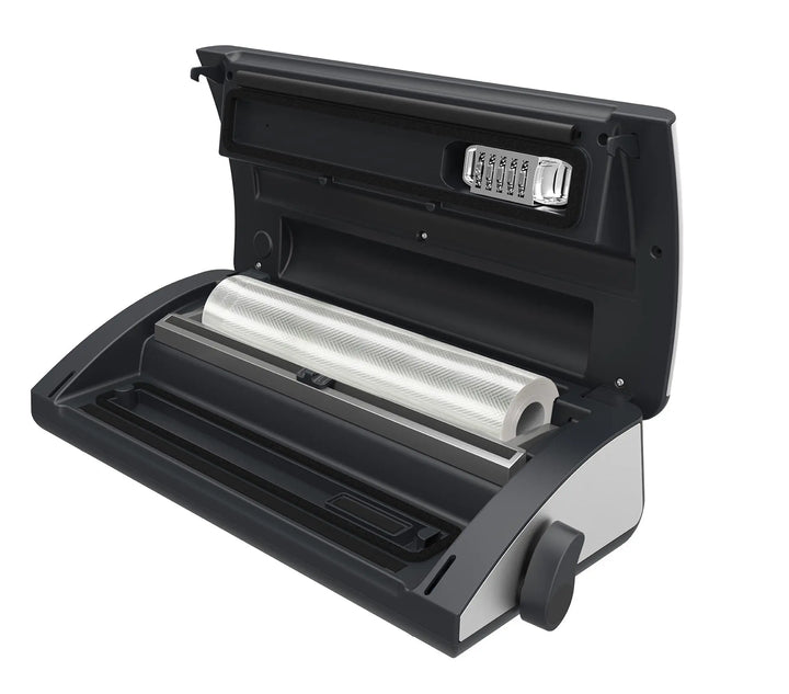 Scelleuse sous vide ouverte.