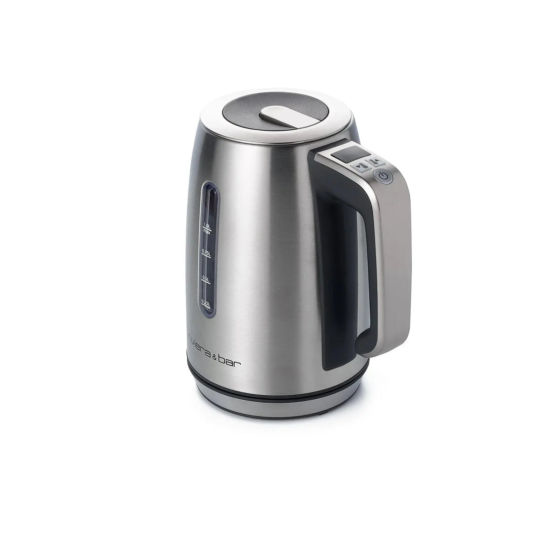Bouilloire électrique en acier inoxydable.