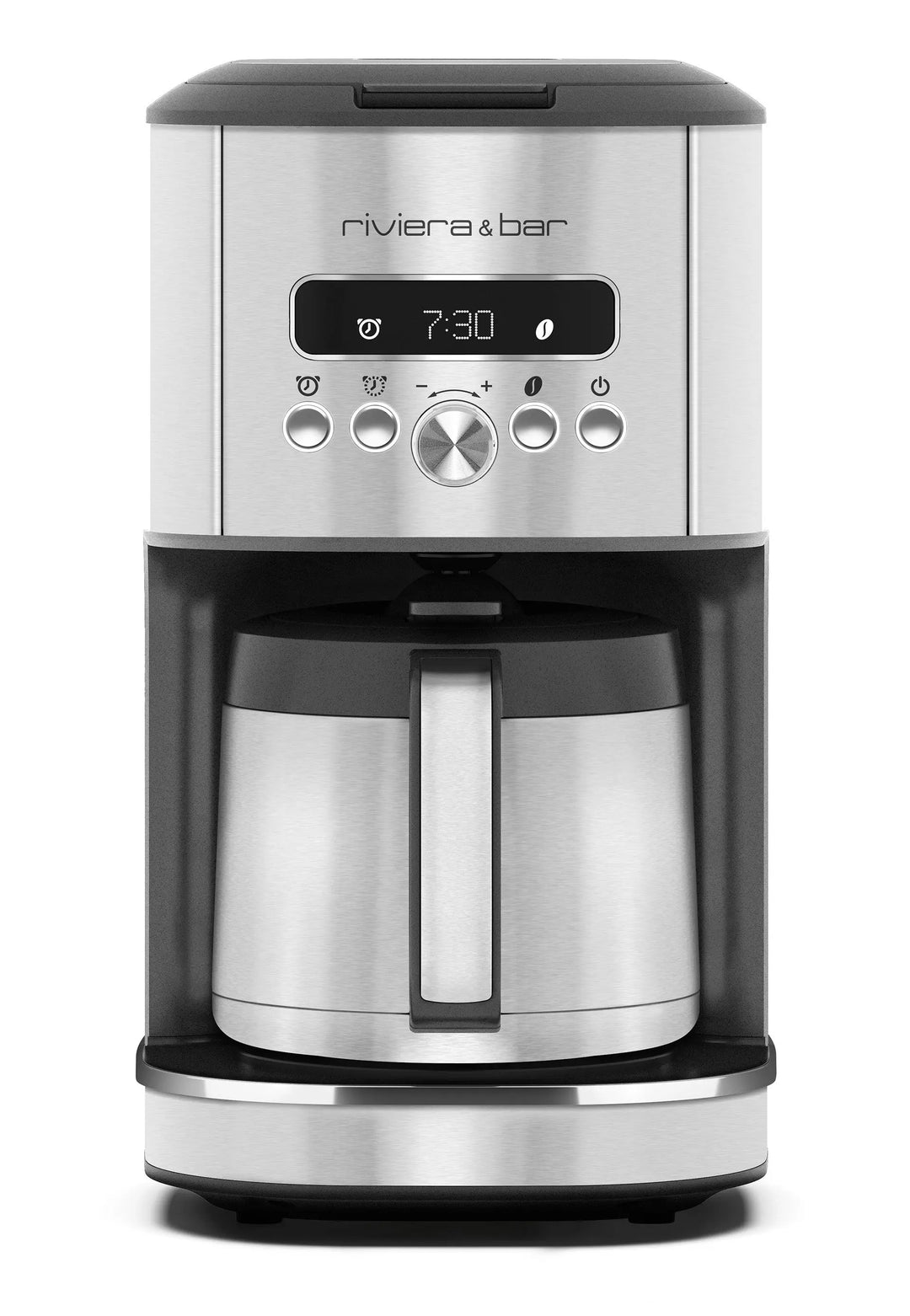 Cafetière Riviera & Bar en acier inoxydable.