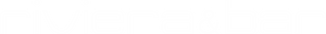 Logo avec les mots riviera & bar écrits dans une police moderne en minuscules noires sur un fond clair.