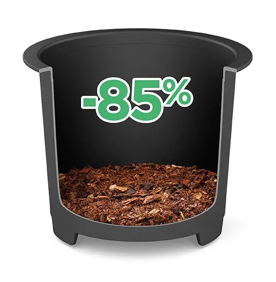 Pot noir avec substrat, promotion -85%.
