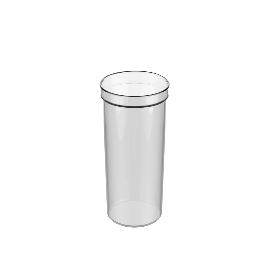 Verre transparent cylindrique.