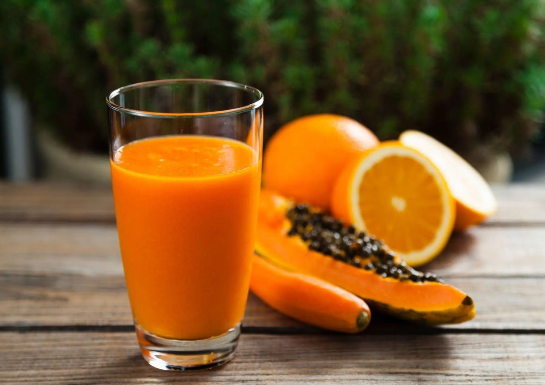 Jus de carotte, papaye et orange
