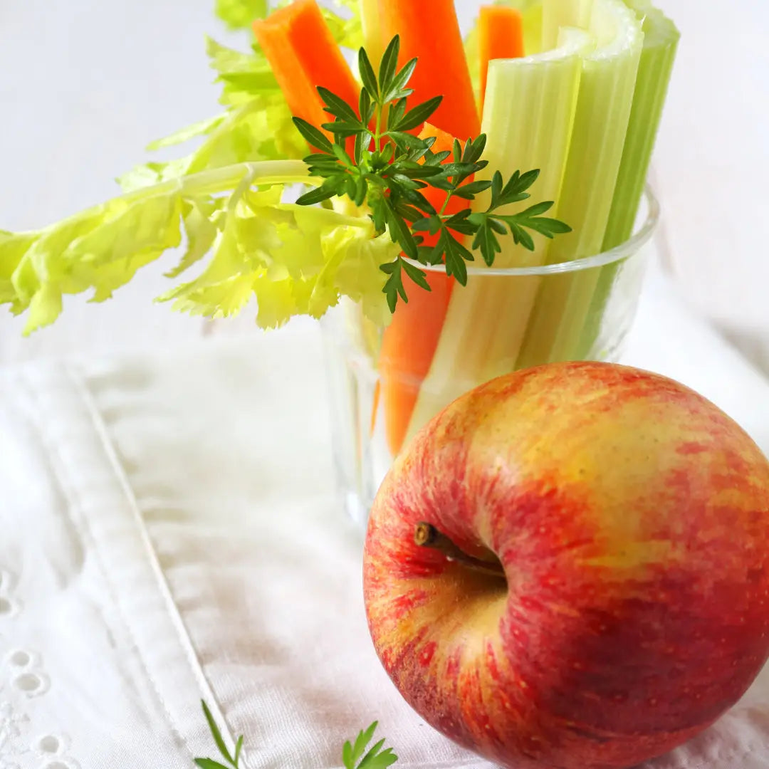 Jus de carotte, pomme et céleri