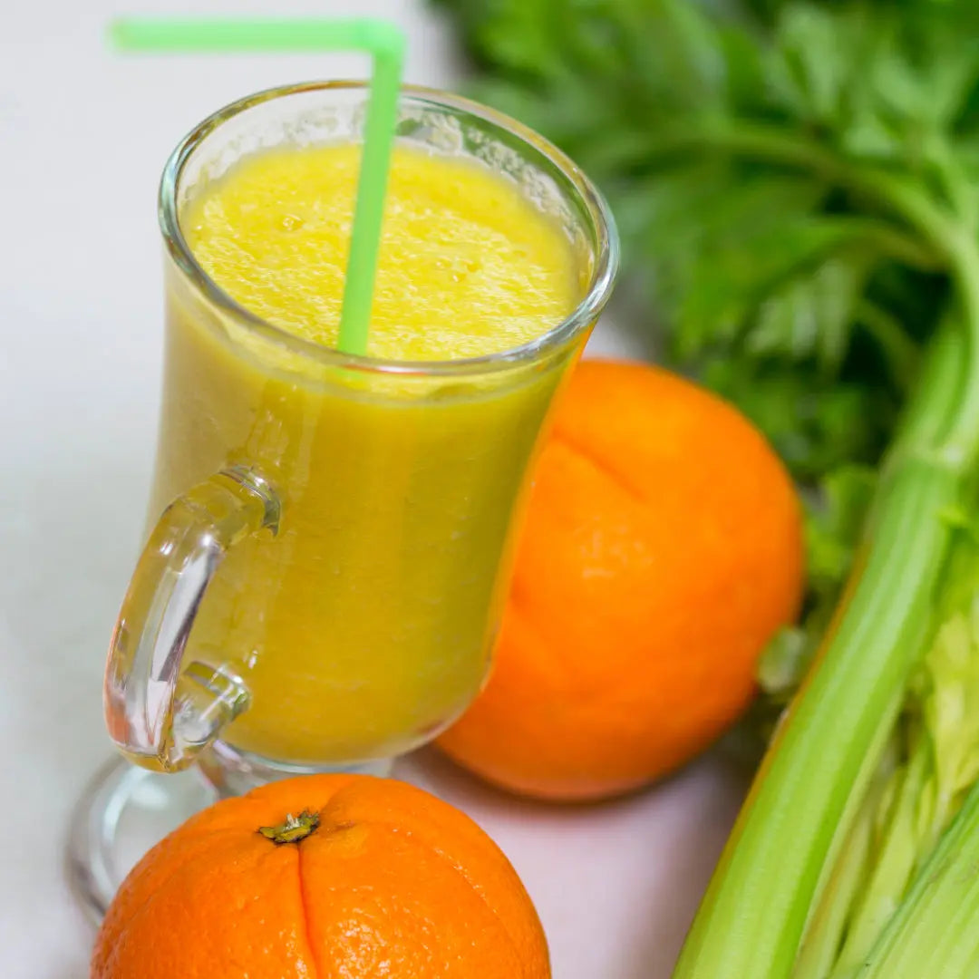 Jus de patate douce, céleri et orange