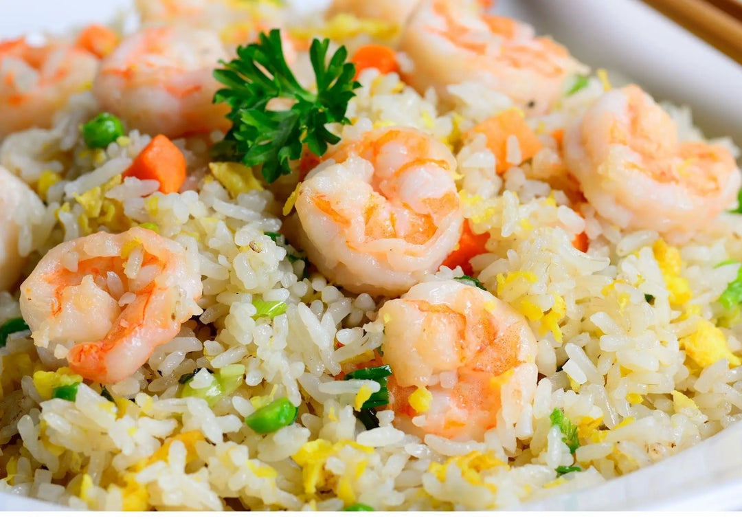 Riz cantonnais aux crevettes