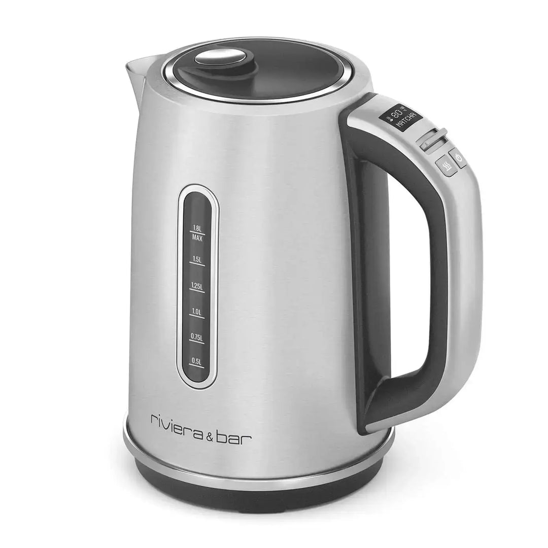 Bouilloire électrique en inox.
