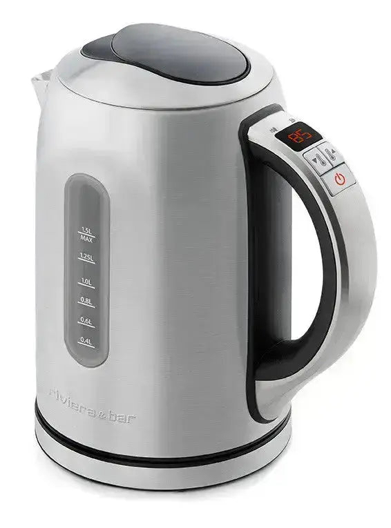Bouilloire électrique en acier inoxydable.