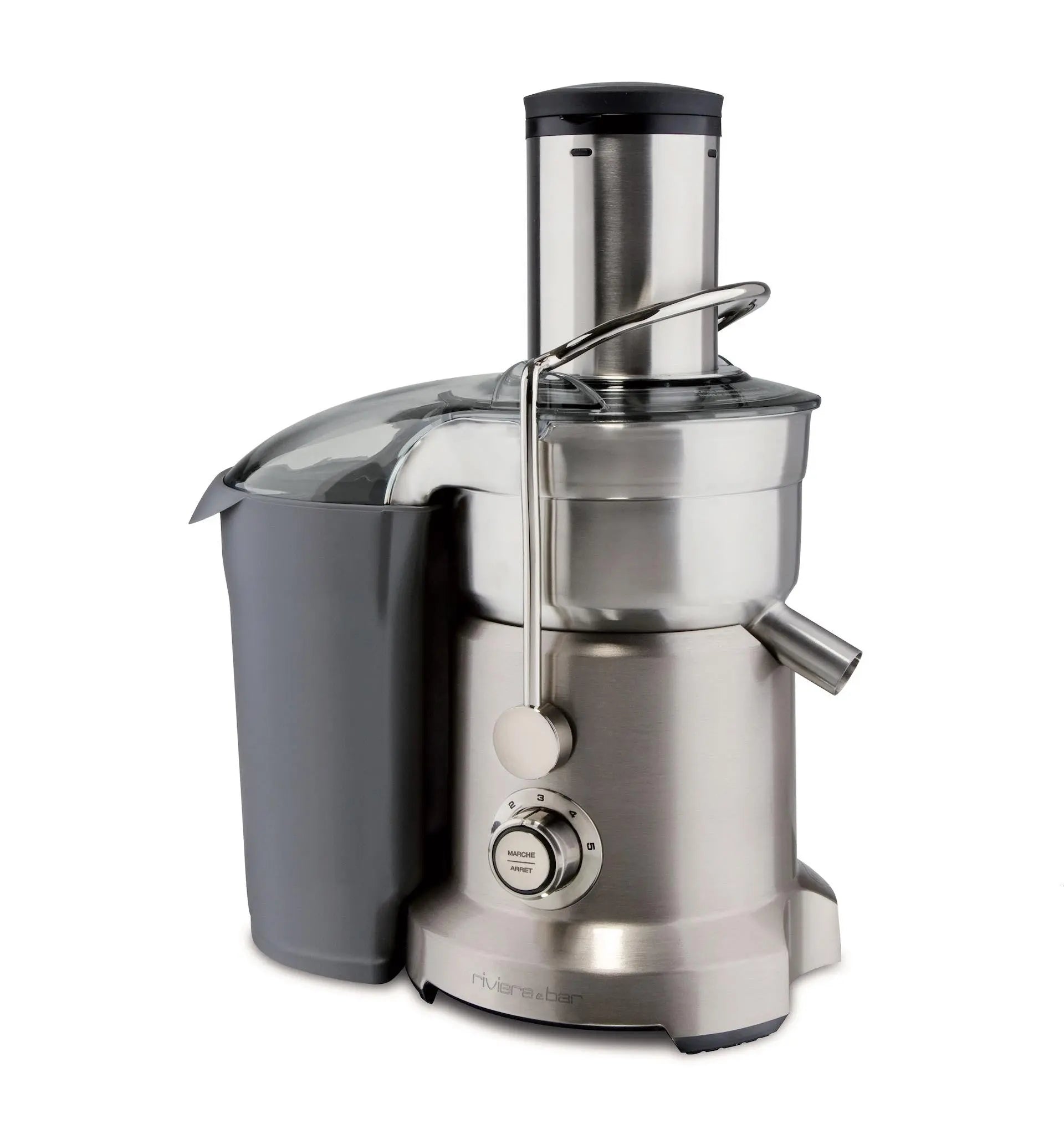 Extracteur de jus en acier inoxydable.