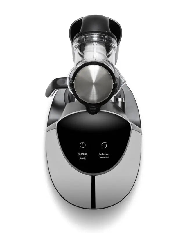 Extracteur de jus gris et noir.