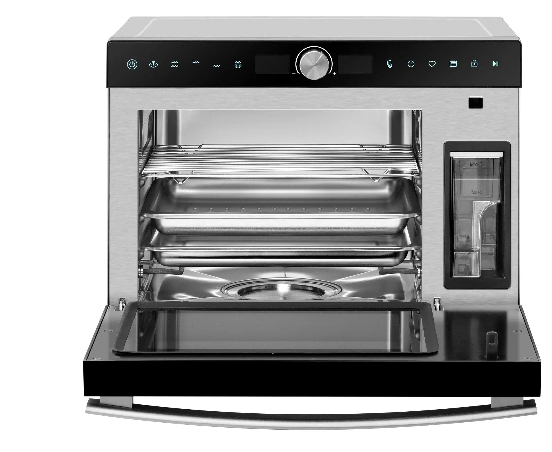 Four multifonction en inox, noir.
