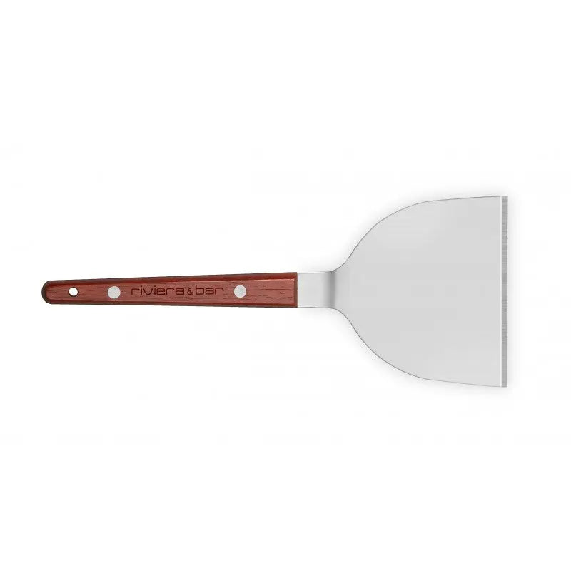 Spatule en métal avec manche en bois.
