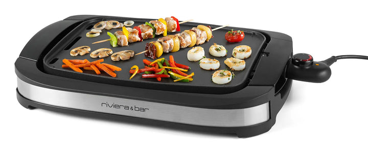 QPL470_Face en mode Plancha pour tous types de viandes, poissons, saucisses, légumes...