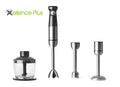 Blender plongeant électrique argenté.
